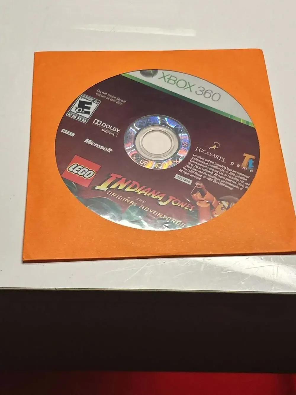 LEGO Indiana Jones: The Original Adventures (Microsoft Xbox 360, 2008) Disc Only